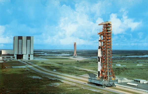 Apollo 4 enroute to Pad A of Complex 39.