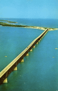 Aerial view of the Bahia Honda Bridge.