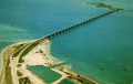 Aerial view of the Bahia Honda Bridge.