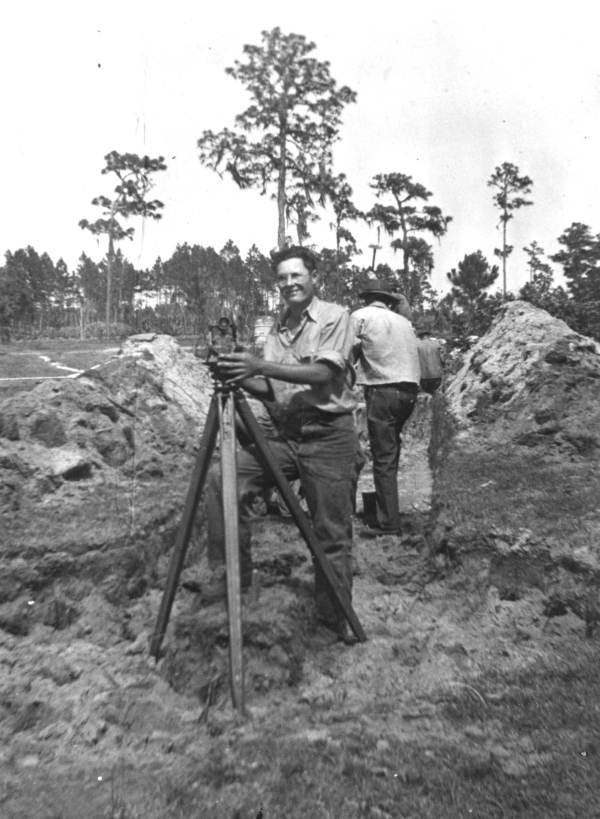 C.C.C. land surveyor, Clyde Kerce (ca. 1939)