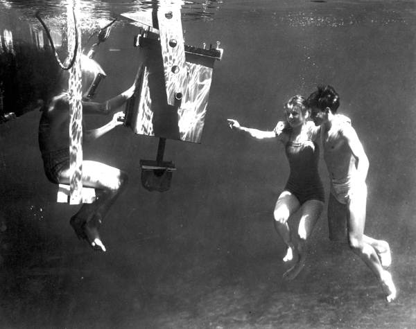 Underwater filming of "Creature from the Black Lagoon".