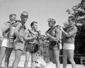 Part of the crew of "Creature from the Black Lagoon".