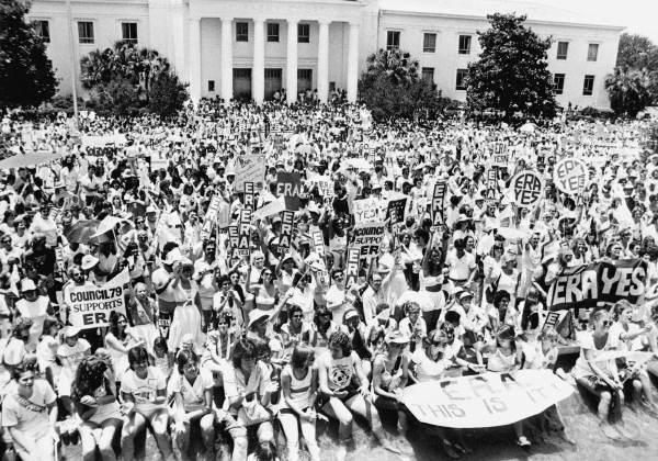 ERA demonstration between the Capitol and Supreme Court building.