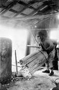 Charging a rosin vat with scrape