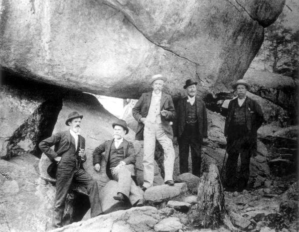 Members of the Florida Monument Commission at Devil's Den, Gettysburg, Pennsylvania, 1895