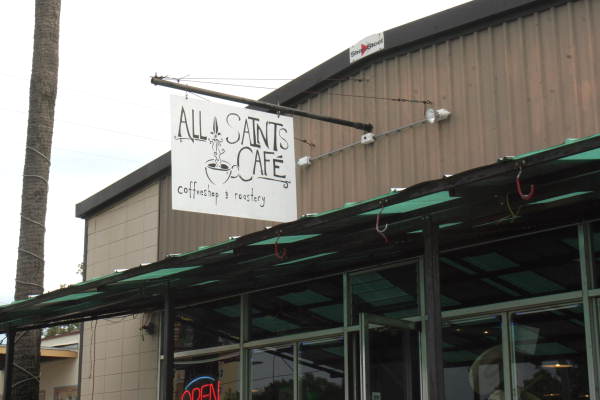All Saint's Cafe sign at 903 Railroad Avenue - Tallahassee, Florida.
