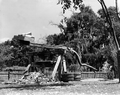 Close up of sugar cane grinder at a farm