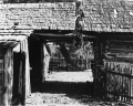 Close-up view of barn at farm used for "The Yearling" motion picture