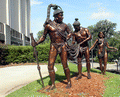 'American Royalty' bronze sculpture group honoring Florida Native Americans on the grounds of the R.A. Gray Building - Tallahassee, Florida.