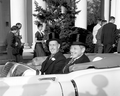 Acting Governor Charley E. Johns and Governor-elect LeRoy Collins leaving mansion for capitol.