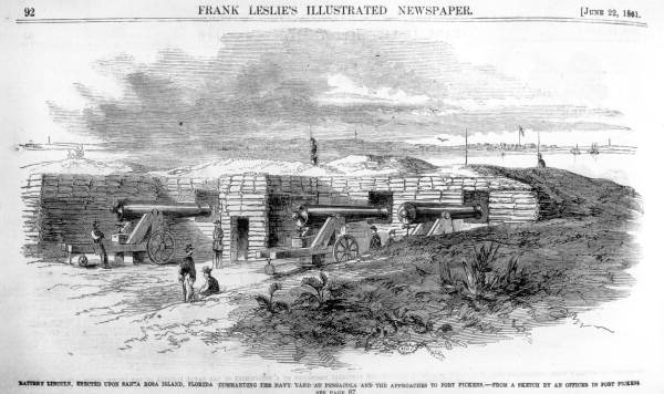 Battery Lincoln, erected upon Santa Rosa Island, Florida (1861)