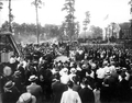 Crowd gathered for ceremony at University of Florida - Gainesville, Florida.