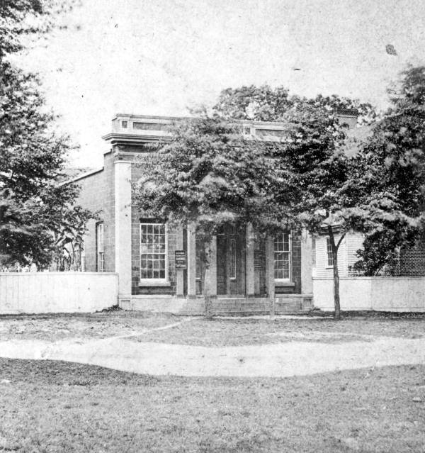 This building served the Union Bank of Florida, two of its predecessor banks, and a freedmen's savings bank opened after the Civil War (Tallahassee, circa 1870s).