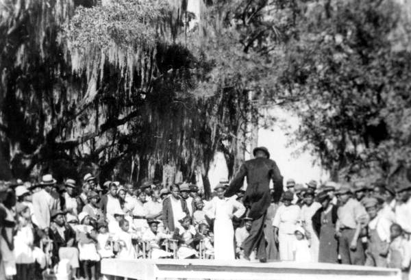 African American workers and tenants celebrating Emancipation Day (May 20th) at Horseshoe Plantation