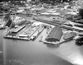 Aerial view of Atlantic Coast Line Railroad docks - Jacksonville, Florida.