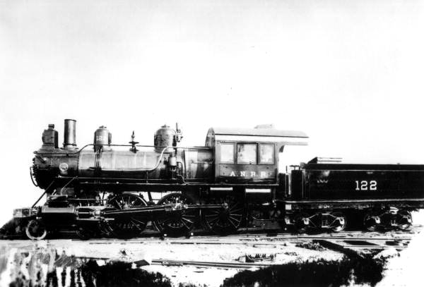Apalachicola Northern Railroad Company engine #122 - Apalachicola, Florida.