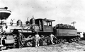 Atlantic Coast Line Railroad employees with steam engine #645