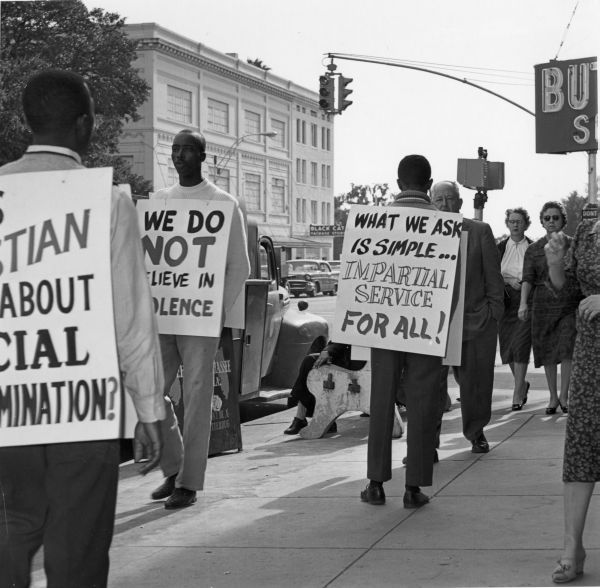 Boycott and picketing of downtown stores - Tallahassee, Florida.