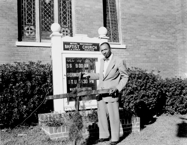 Reverend C. K. Steele at the Bethel Missionary Baptist Church - Tallahassee, Florida.
