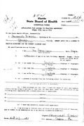 Application for license to practice midwifery - Chaires, Florida