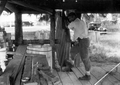 Barrel maker at a turpentine still