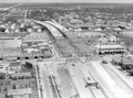 Aerial view of Interstate 95, under construction - Miami, Florida.