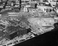 Aerial view of the Atlantic Coast Line Railroad building under construction.