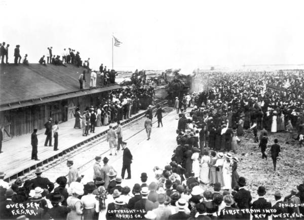 Arrival of first train into Key West