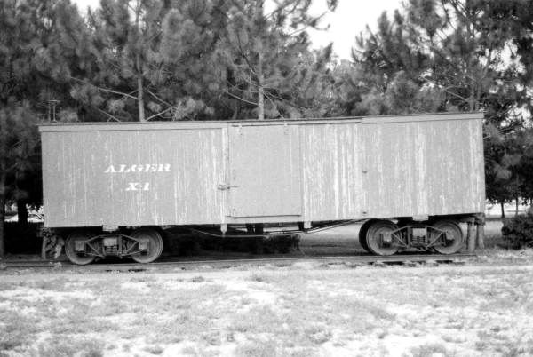 Alger-Sullivan Lumber Company restored wood frame boxcar - Pensacola, Florida.