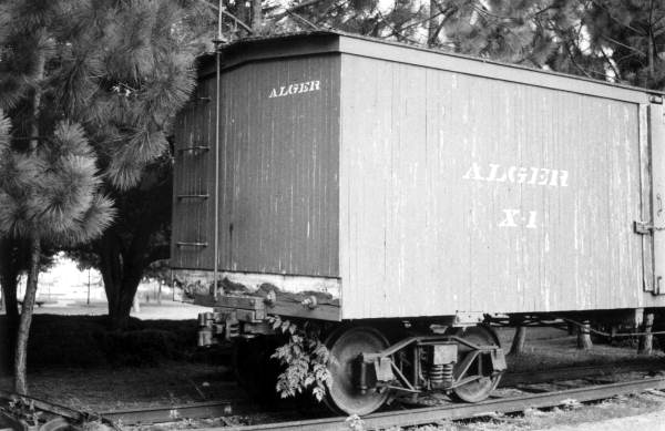 Alger-Sullivan Lumber Company restored wood frame boxcar - Pensacola, Florida.