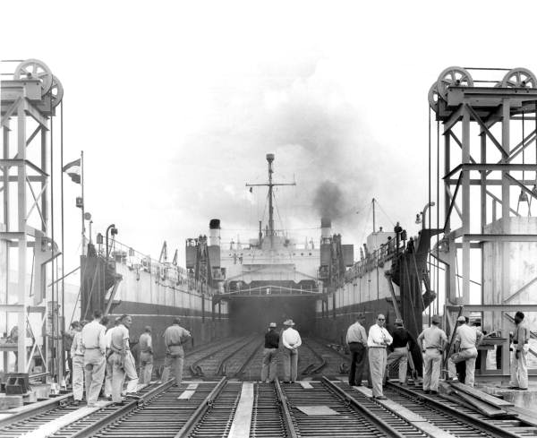 "Antonio Maceo" of the Suwannee Trainferry Lines ready to load - Port Everglades, Florida.