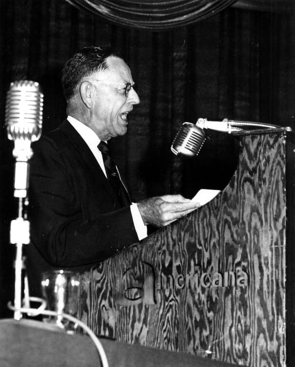 Superintendent of Public Instruction Thomas D. Bailey speaking at a Cold War Education Conference - Bal Harbour, Florida