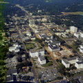 Aerial view looking northeast over the Capitol in Tallahassee, Florida.