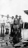 Displaced Seminoles from the Big Cypress Seminole Indian Reservation at a temporary camp in Immokalee, Florida.