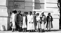 Group portrait of African American midwives from Taylor County, Florida.