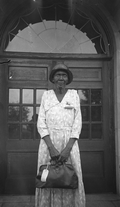 Portrait of an unidentified midwife at the Midwives Institute at Florida A&M College in Tallahassee, Florida.