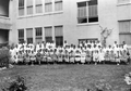 Group portrait of midwives at the South Florida midwife institute in Tampa, Florida.