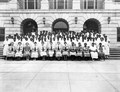 Group portrait of midwives at the Midwife Institute at Florida A&M College in Tallahassee, Florida.