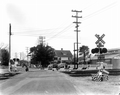 Atlantic Coast Line railroad crossing at St. John's.