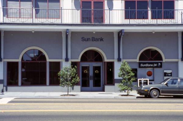 View of the Sunbank building at 150 S. Monroe St. on the corner of College Ave. in the Tallahassee Downtown Improvement Authority special assessment district.