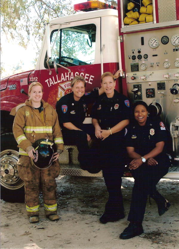 Group portrait of women in the Tallahassee Fire Department.