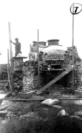 Fire path and asbestos sheeting