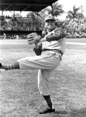 Governor Claude Kirk throwing out the first ball for a baseball game - Fort Myers, Florida.