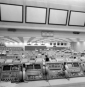 Computers and employees at the Kennedy Space Center - Cape Canaveral, Florida