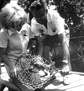 A couple showing their crab catch at Ocala National Forest - Salt Springs, Florida