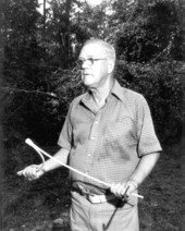 "Water witcher" Don Thompson of Clearwater at the 1977 Florida Folk Festival - White Springs, Florida