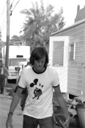 Actor Peter Fonda on the set of "92 in the shade" - Key West, Florida.