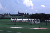 View of monorail at the Busch Gardens amusement park in Tampa, Florida.