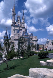 View of Cinderella's Castle at the Magic Kingdom in Orlando, Florida.