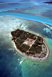 Aerial view looking northeast over Indian Key.